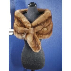 Stunning I. Magnin Russian Sable Fur Stole Wrap Cape 4 Coat Jacket